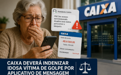 Caixa deve indenizar idosa vítima de golpe por aplicativo de mensagem