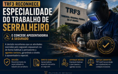 TRF3 reconhece especialidade do trabalho de serralheiro e concede aposentadoria a segurado